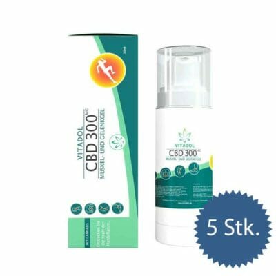 5 x Vitadol CBD 300 Muskel- und Gelenkgel – 30ml