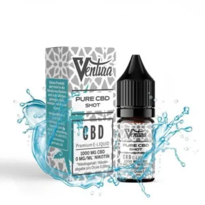 Ventura Pure Base CBD Liquid 10 ml mit 1.000 mg hochwertigem CBD in neutraler PG-Basis zum Mischen von E-Liquids.