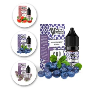 Ventura CBD Liquids 600 mg CBD – Varianten Watermelon Kush, Blueberry Kush, Purple Haze (10 ml).